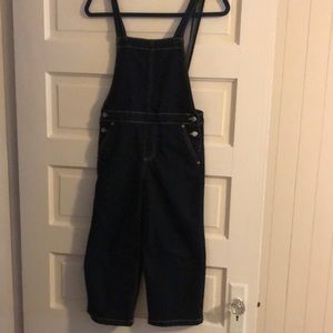 EUC FREE ASSEMBLY overalls, Girls size 7, dark denim